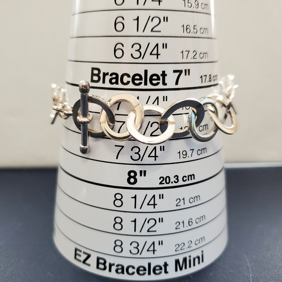 Sterling Circle Link Bracelet by C^A 8" (23.4g) - Picture 7 of 15